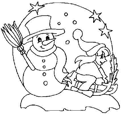 Bałwany kolorowanki